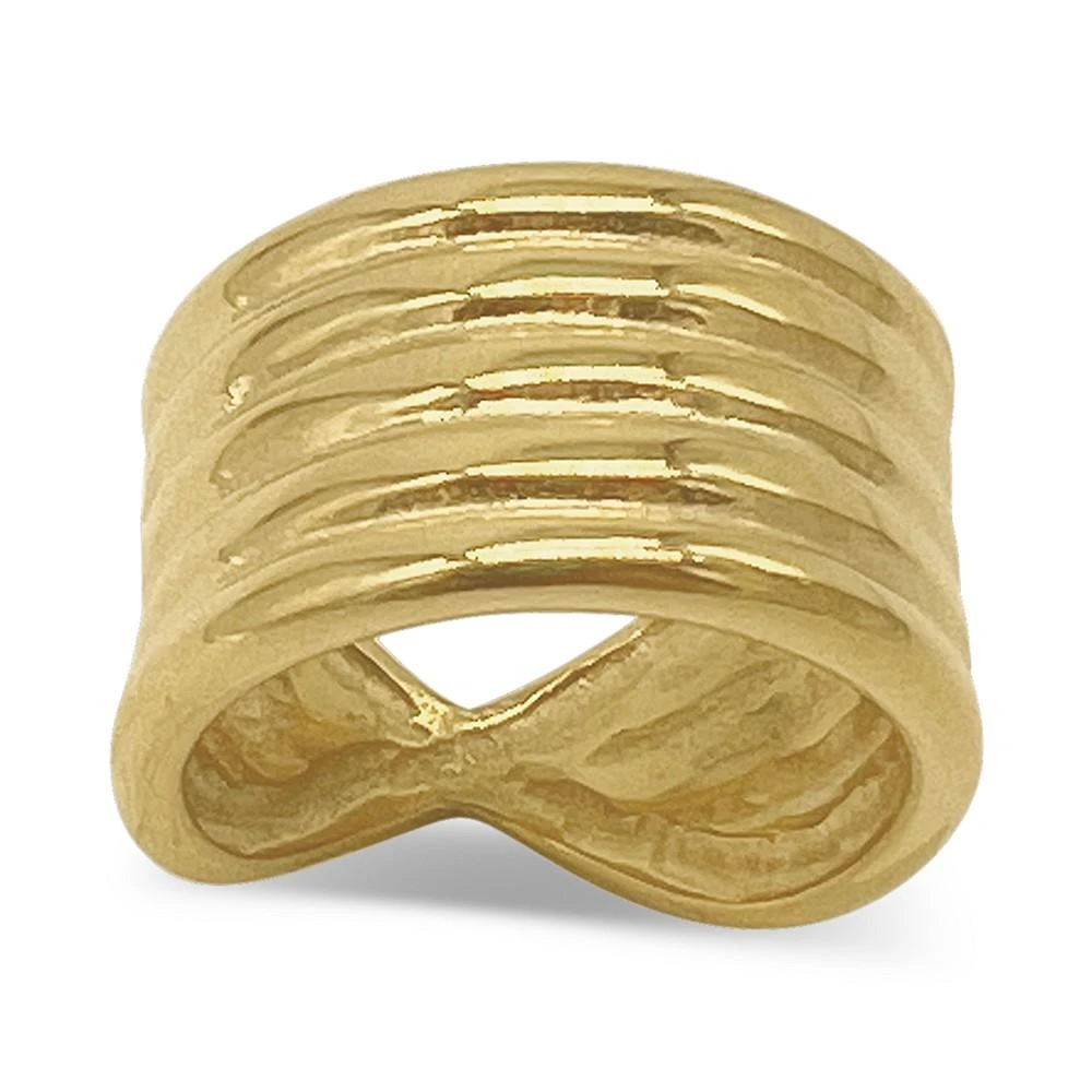 商品ADORNIA|14k Gold-Plated 5-Row Tall Sculpted Band Ring,价格¥182,第1张图片