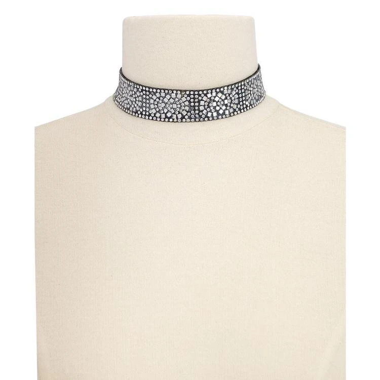 商品INC International|Silver-Tone Pavé Ribbon Choker Necklace, Created for Macy's,价格¥68,第2张图片详细描述