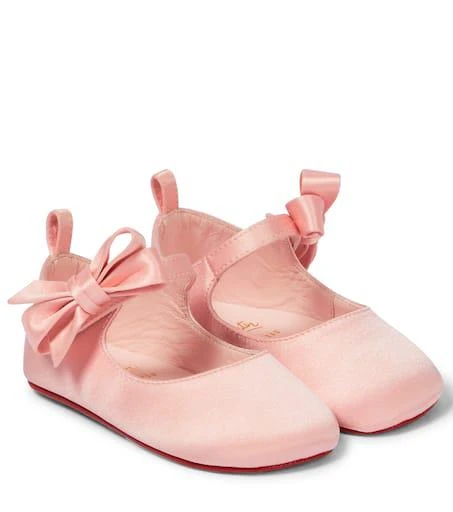 商品Christian Louboutin|Baby Lou Babe satin ballet flats,价格¥2705,第1张图片