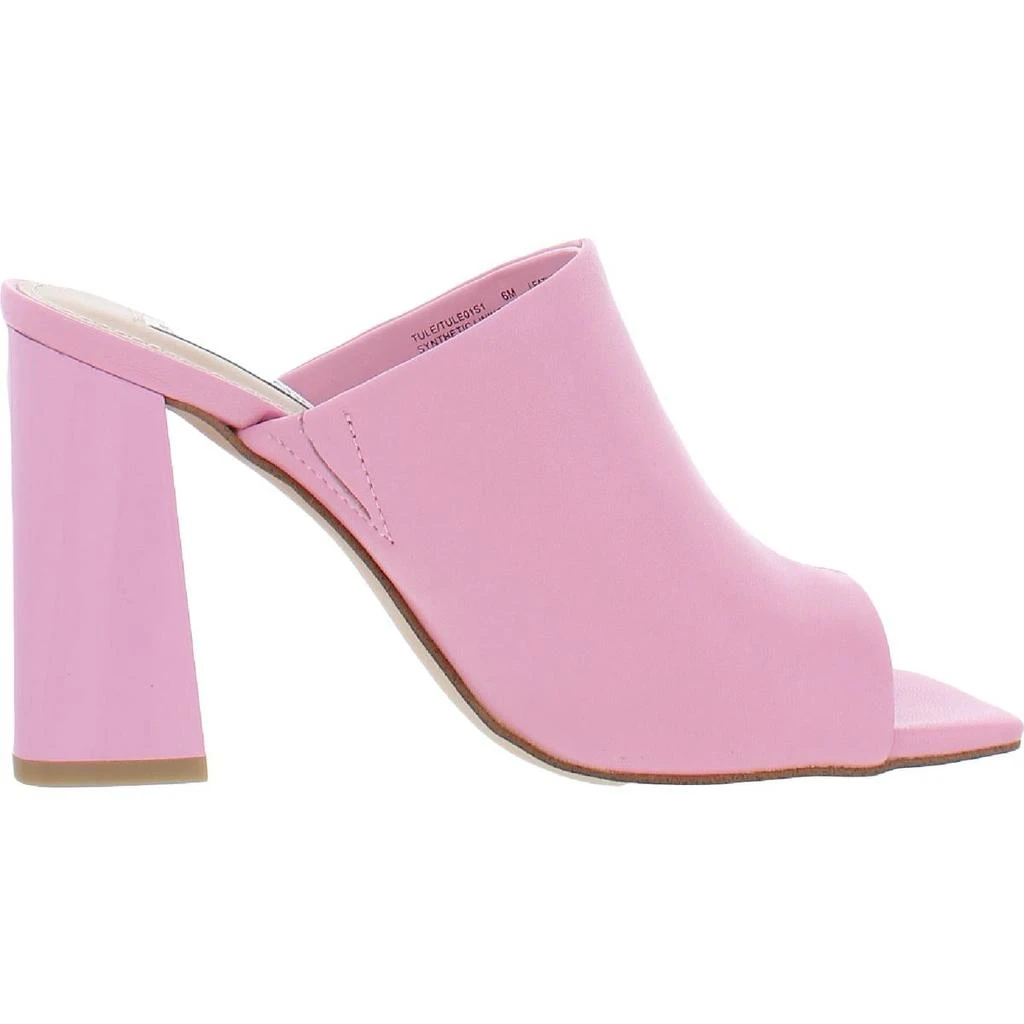 商品Steve Madden|Steve Madden Womens Tule Faux Leather Square Toe Mules,价格¥231,第4张图片详细描述