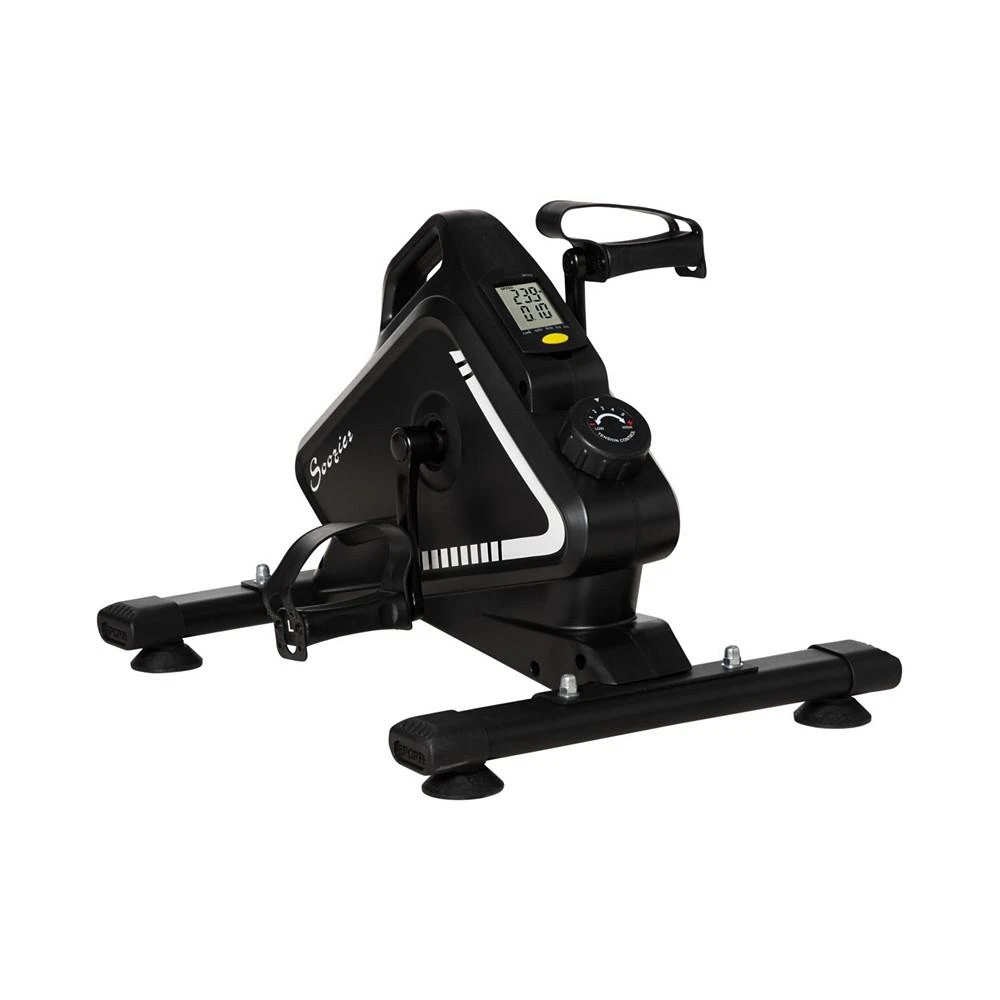 商品Soozier|Under Desk Bike Pedal Exerciser Magnetic Mini Exercise Bike 5 Levels Adjustable Resistance Rehabilitation with LCD Display for Home/Office, Black/White,价格¥756,第1张图片