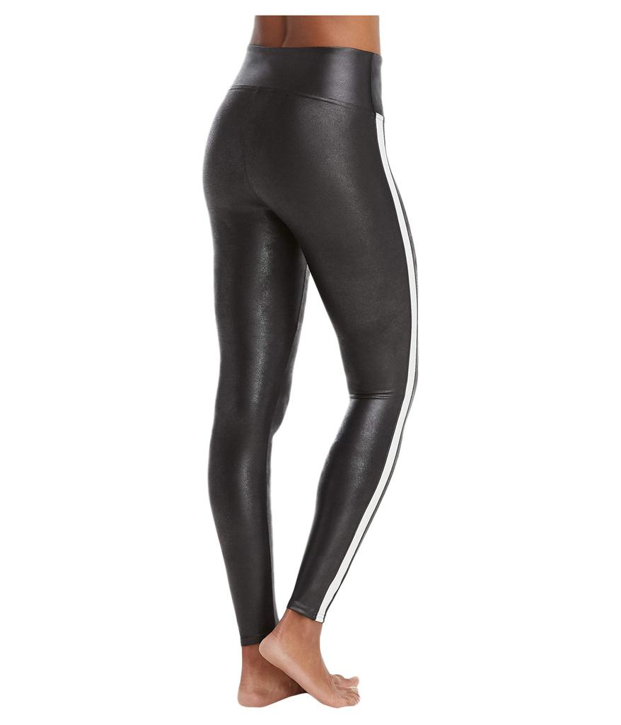 SPANX  Faux Leather Leggings for Women Tummy Control with Side Stripe商品第3张图片规格展示