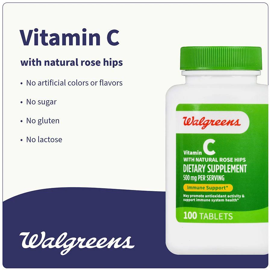 Vitamin C with Natural Rose Hips 500 mg Tablets (100 days) 商品