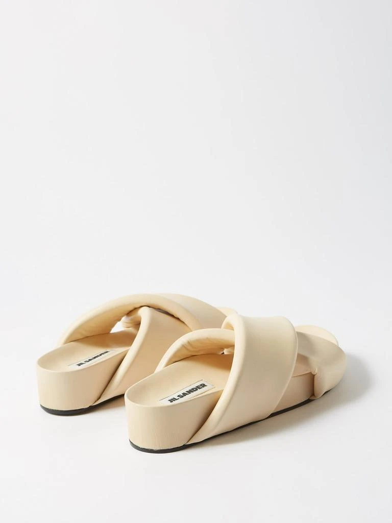 商品Jil Sander|Padded leather platform slides,价格¥2967,第4张图片详细描述