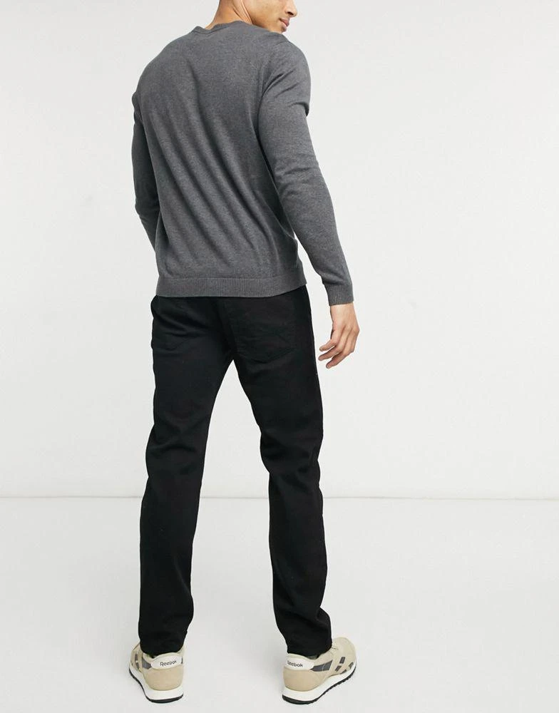 商品Jack & Jones|Jack & Jones Intelligence Mike tapered fit jeans in black,价格¥267,第2张图片详细描述