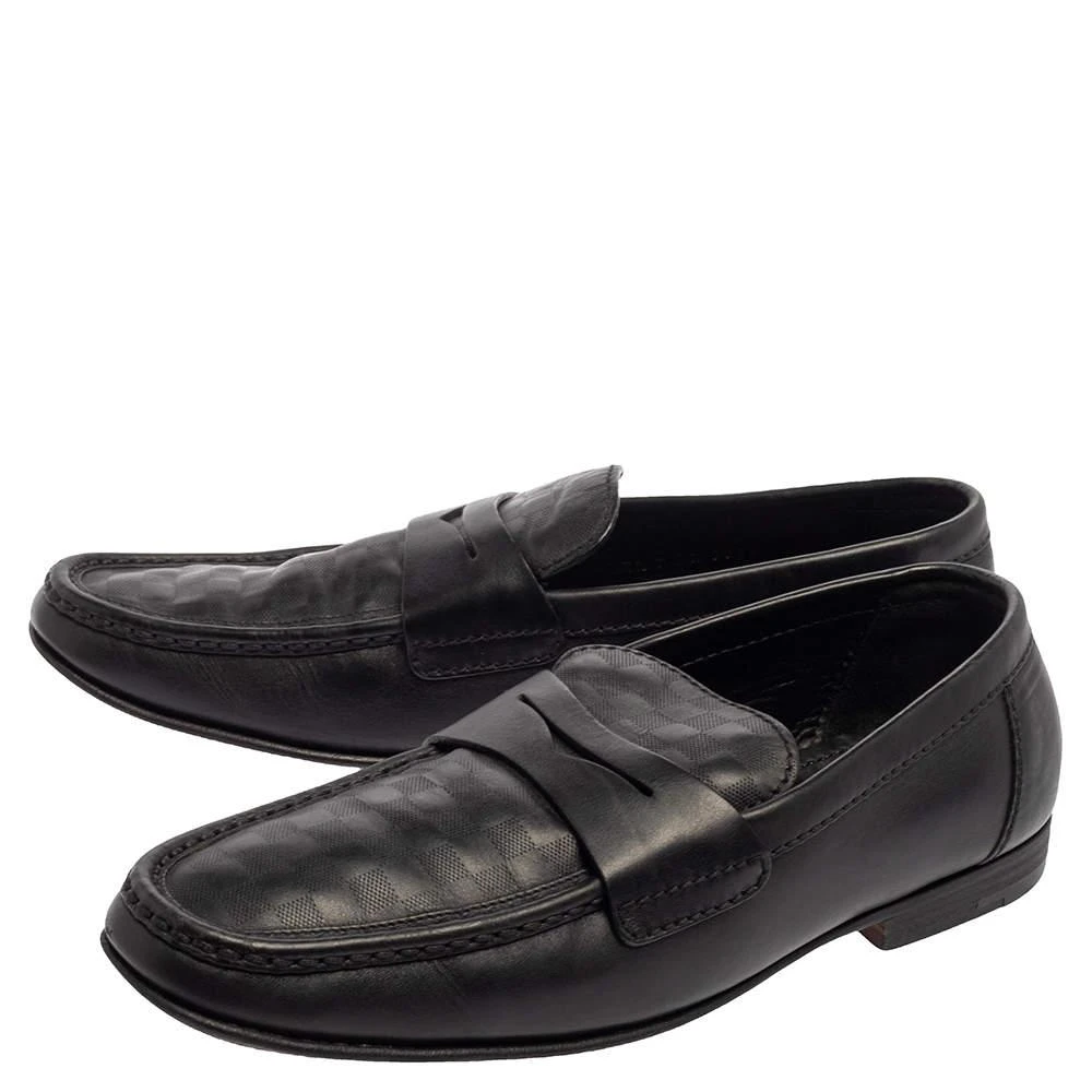 商品[二手商品] Louis Vuitton|Louis Vuitton Black Damier Embossed Santiago Loafers Size 41.5,价格¥4068,第4张图片详细描述