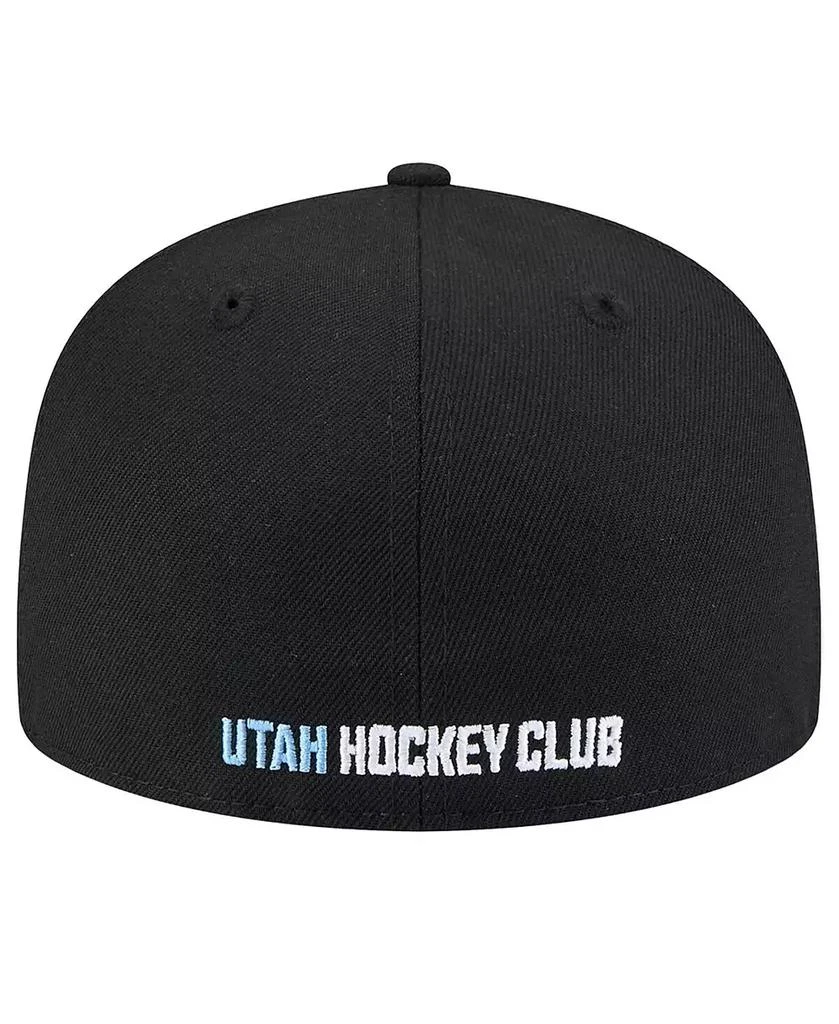 商品New Era|Men's Black Utah Hockey Club Circle Logo 1st Season 59FIFTY Fitted Hat,价格¥313,第3张图片详细描述