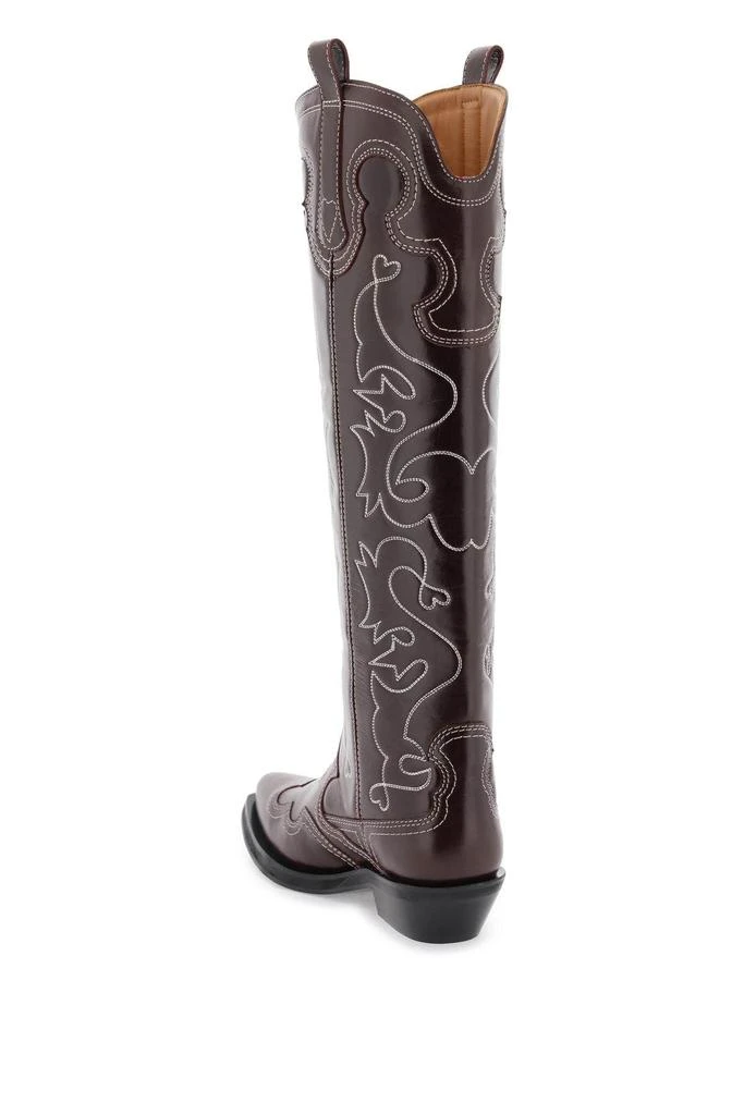 商品Ganni|Embroidered western high boots,价格¥2768,第2张图片详细描述