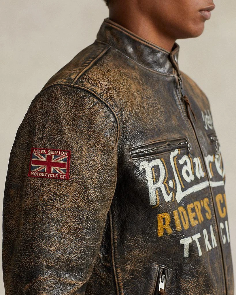 Leather Hand Painted Café Racer Jacket 商品