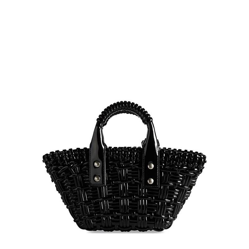 Balenciaga/巴黎世家 BISTRO系列 女士XXS号黑色漆皮人造皮革单肩斜挎手提篮6780282IE2Y1000 商品