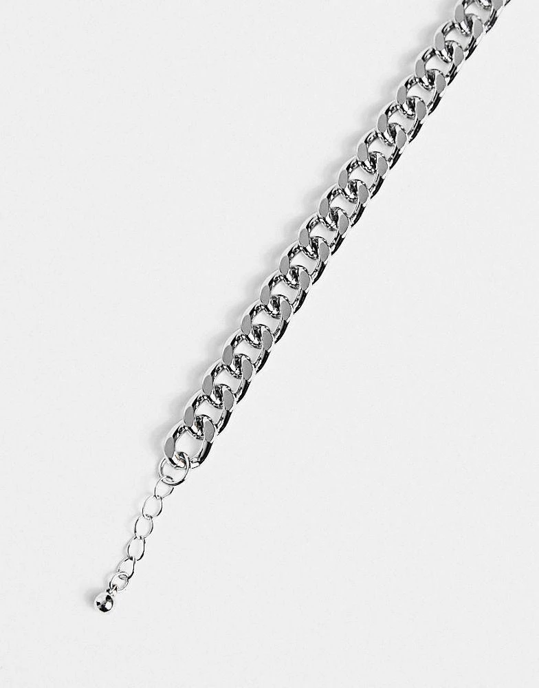 商品ASOS|ASOS DESIGN chunky chain bracelet in silver tone,价格¥81,第5张图片详细描述