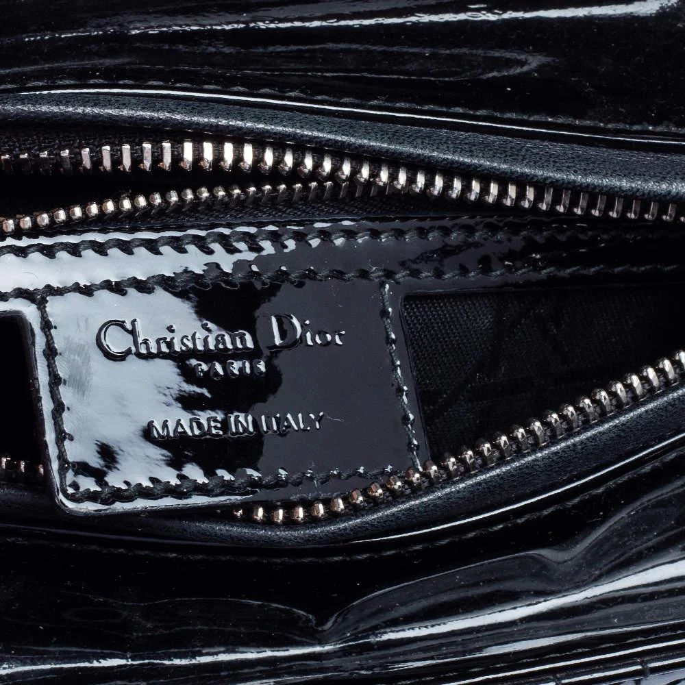 Dior Black Cannage Patent Leather Medium Lady Dior Tote 商品