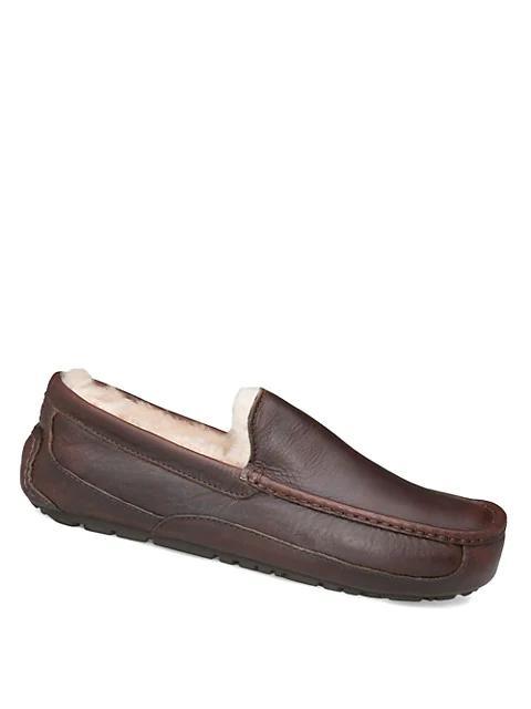 商品UGG|Men's Ascot UGGpure-Lined Leather Slippers,价格¥884,第1张图片