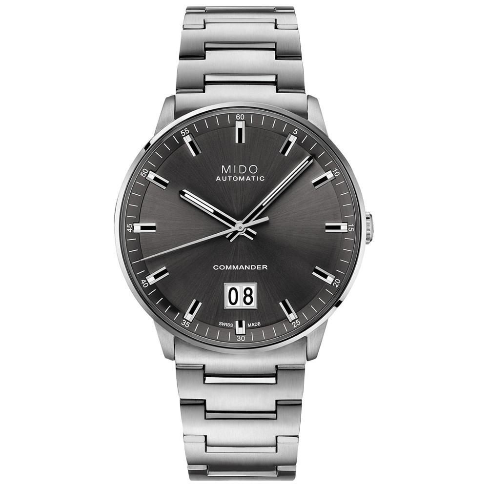 商品MIDO|Men's Swiss Automatic Commander II BigDate Stainless Steel Bracelet Watch 42mm,价格¥6998,第1张图片