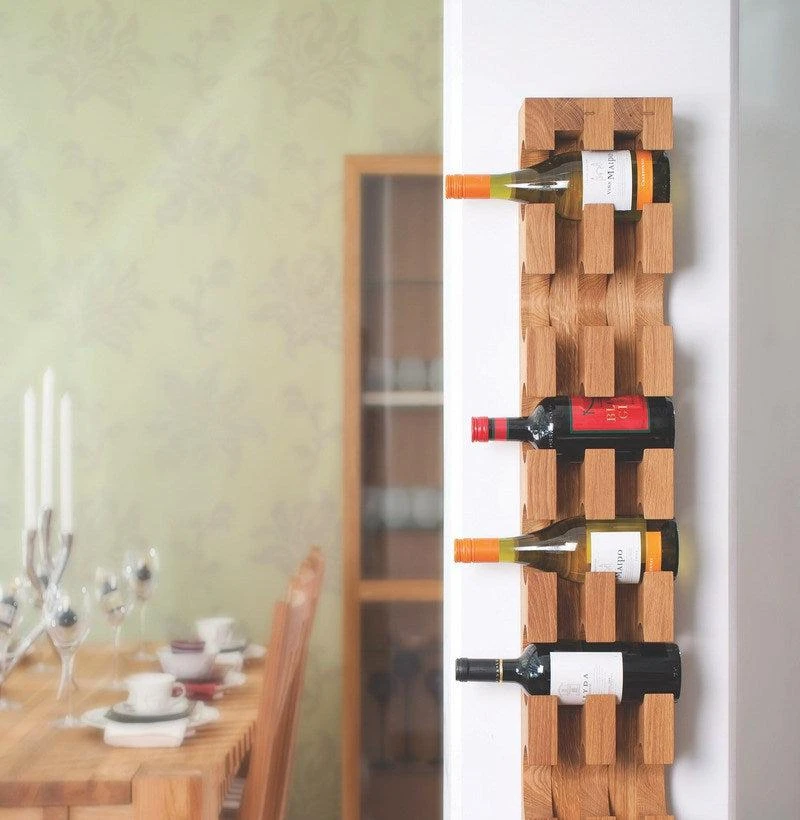 商品Woodek Design|Solid Oak Wood Wine Rack,价格¥2648,第1张图片