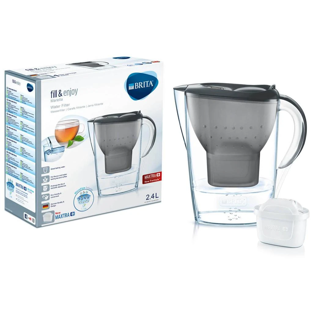 商品BRITA|BRITA Maxtra+ Marella Cool Water Filter Jug - Graphite,价格¥148,第1张图片