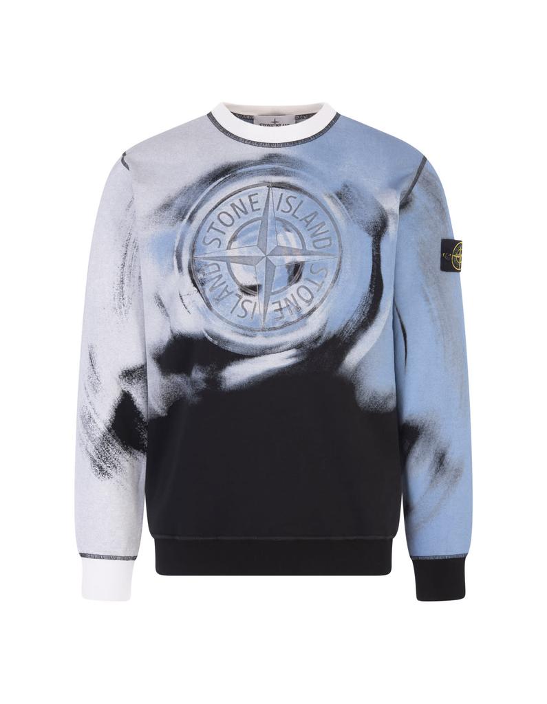 Stone Island Man Light Blue Motion Saturation Sweatshirt商品第1张图片规格展示