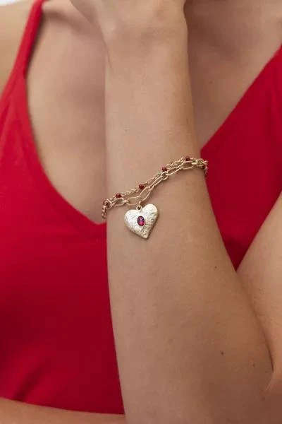 商品Urban Outfitters|Ruby Heart Bracelet,价格¥116,第1张图片