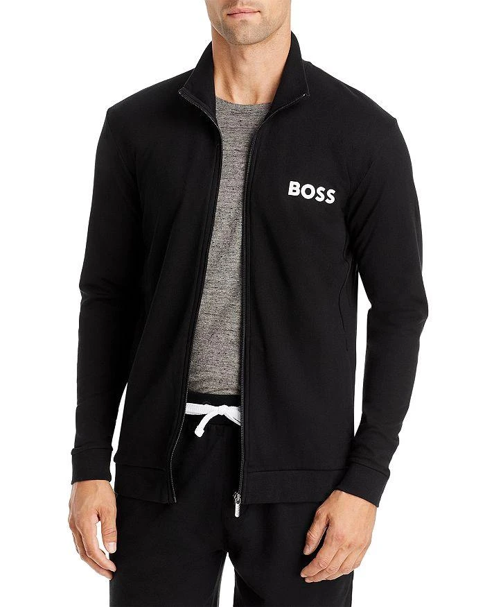 商品Hugo Boss|Ease Cotton Logo Print Full Zip Jacket Regular Fit,价格¥739,第1张图片