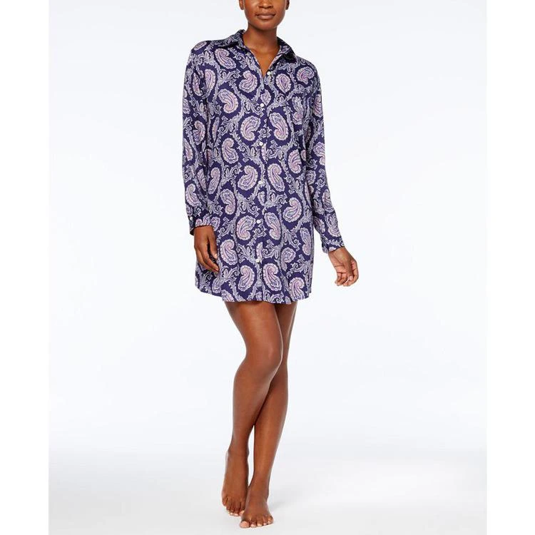 商品Ralph Lauren|Printed Sateen Sleepshirt,价格¥306,第1张图片