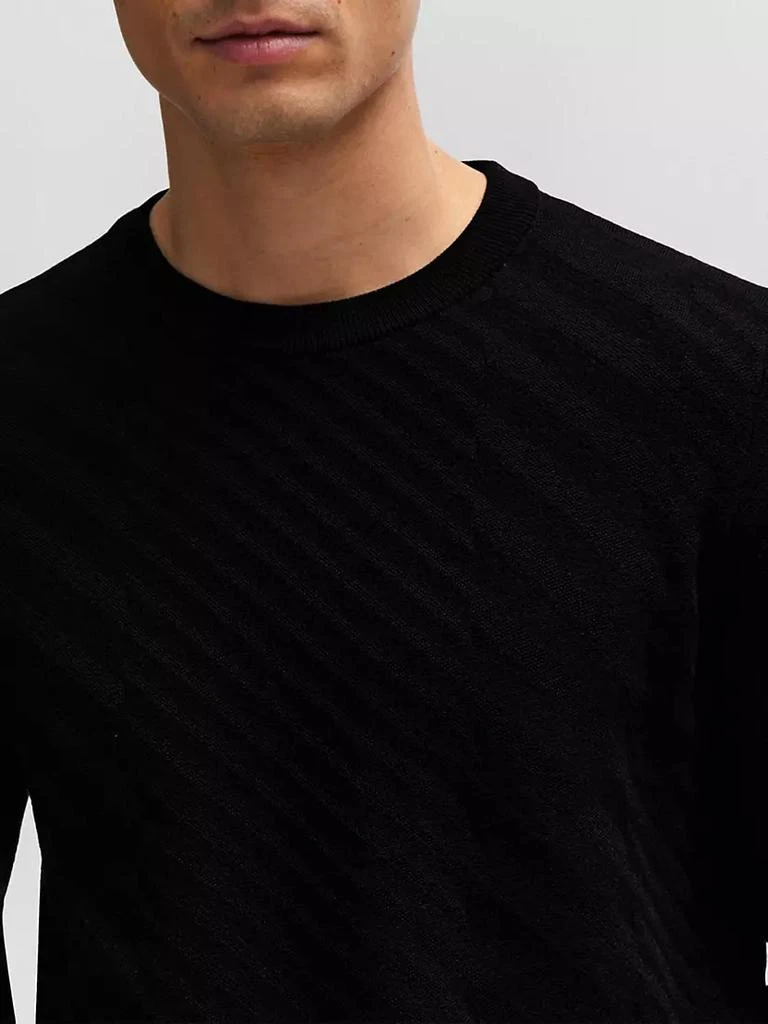 商品Hugo Boss|Graphic-Jacquard Sweater in a Virgin-Wool Blend,价格¥1829,第5张图片详细描述