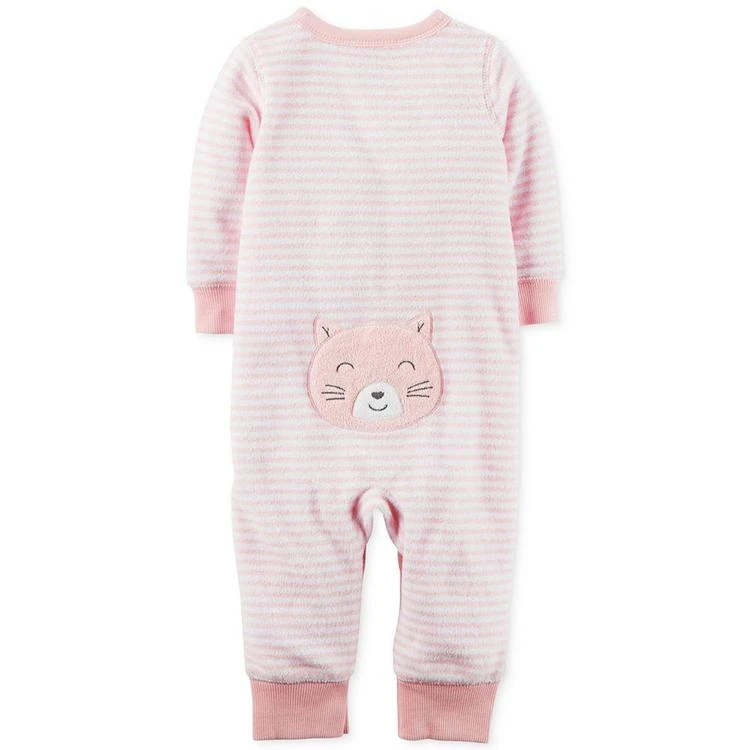 商品Carter's|3-Pc. Cat Hat, Bib & Striped Coverall Set, Baby Girls,价格¥98,第2张图片详细描述