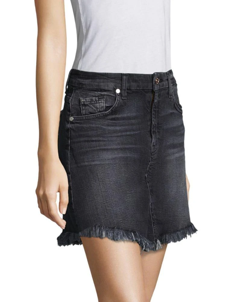 商品7 For All Mankind|牛仔迷你短裙,价格¥194,第3张图片详细描述