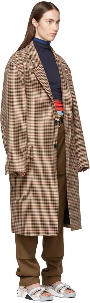 商品Ambush|Beige Long Check Suit Coat,价格¥3528,第2张图片详细描述