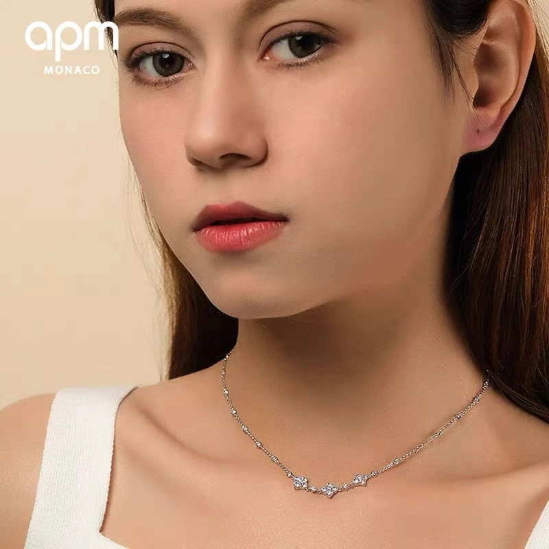 apm monaco 闪耀可调节项链纯银 银白色项链 女款AC6188OX 商品