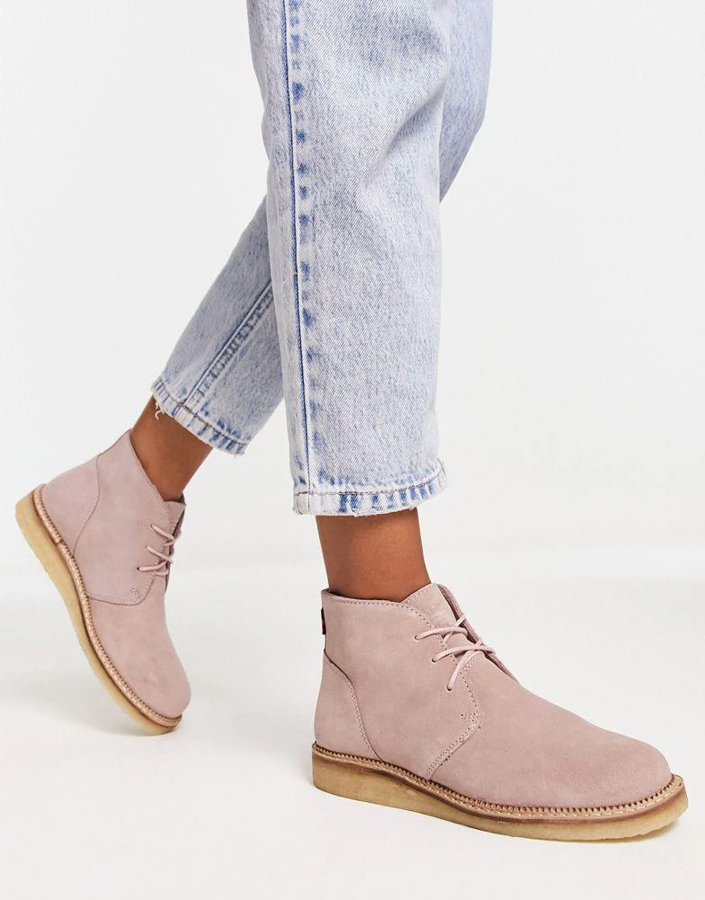 商品Levi's|Levi's Bern suede boots in pink,价格¥542,第1张图片