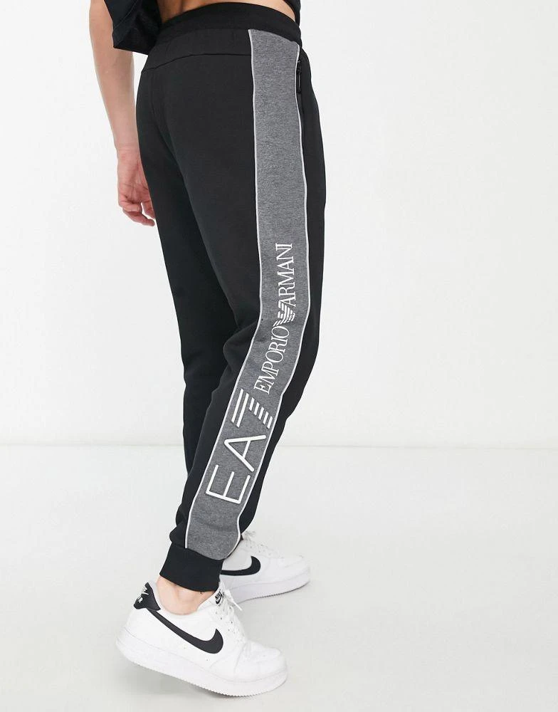 商品EA7|Armani EA7 side stripe track joggers in black,价格¥970,第4张图片详细描述