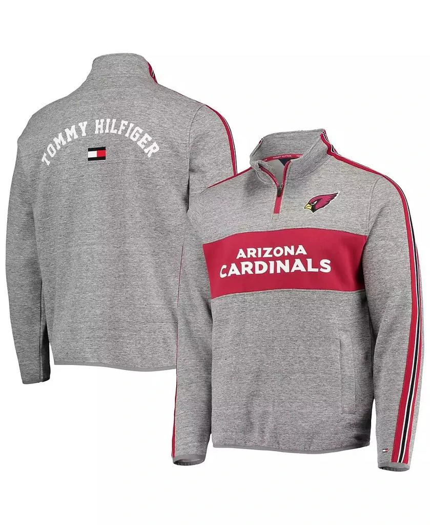 商品Tommy Hilfiger|Men's Heathered Gray Arizona Cardinals Mario Quarter-Zip Jacket,价格¥674,第1张图片