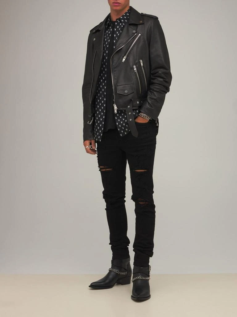 商品AMIRI|Leather Biker Jacket,价格¥10645,第1张图片详细描述