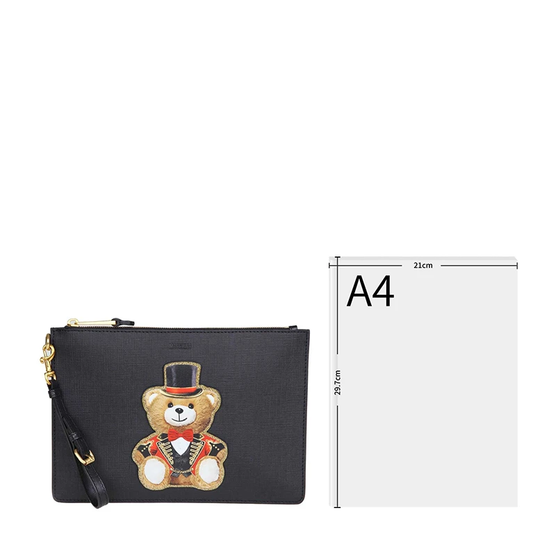 MOSCHINO 莫斯奇诺 女士黑色手拿包 8429-8210-1555 商品