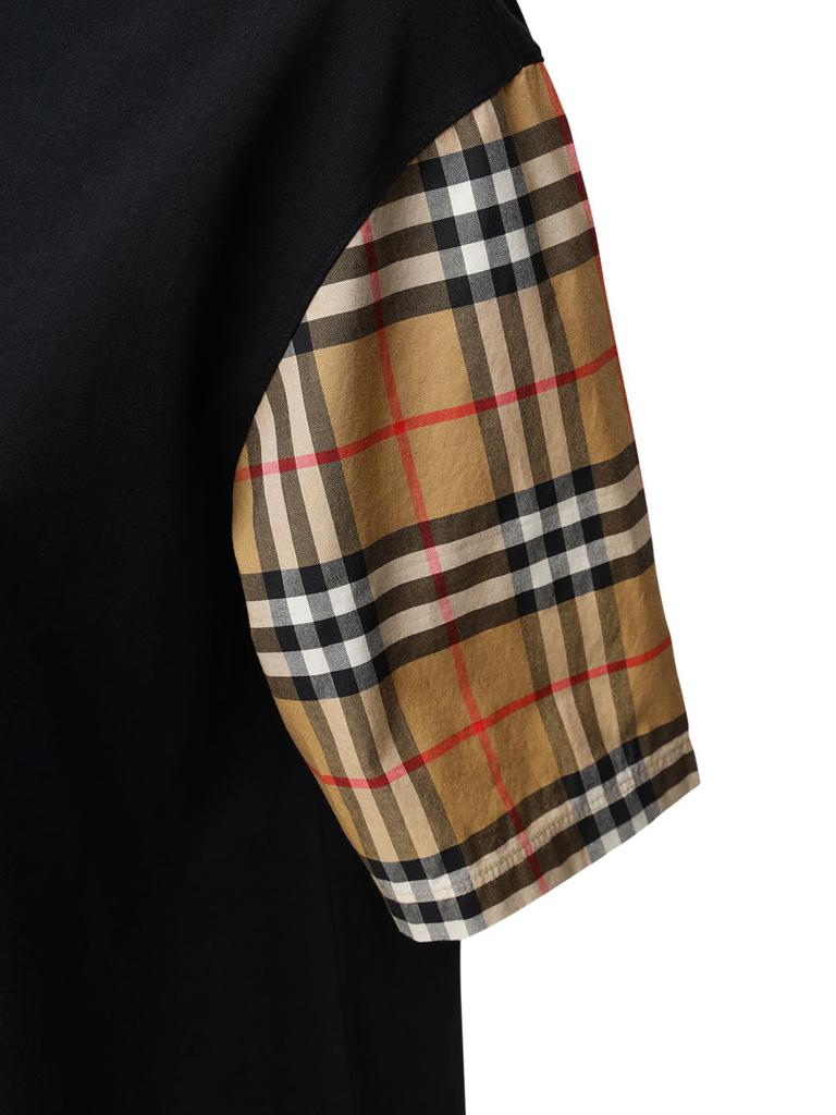Serra Cotton T-shirt W/ Check Sleeves商品第3张图片规格展示