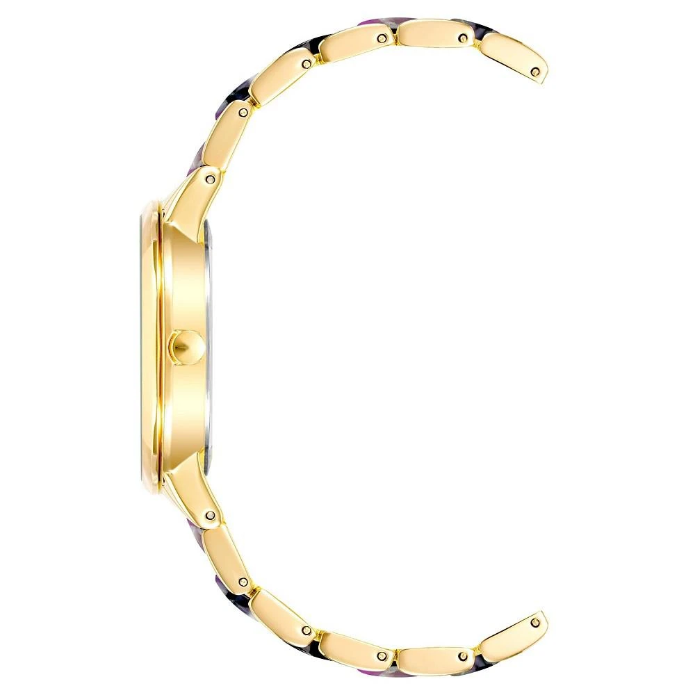 商品Anne Klein|Women's Three-Hand Quartz Rose Gold-Tone Alloy with Multi-Color Resin Bracelet Watch, 37mm,价格¥426,第2张图片详细描述