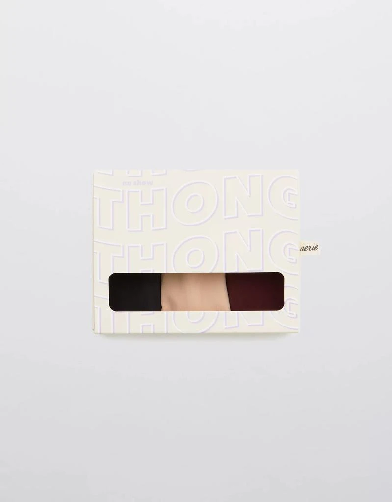 商品Aerie|Aerie No Show Thong Underwear 3-Pack,价格¥76,第2张图片详细描述