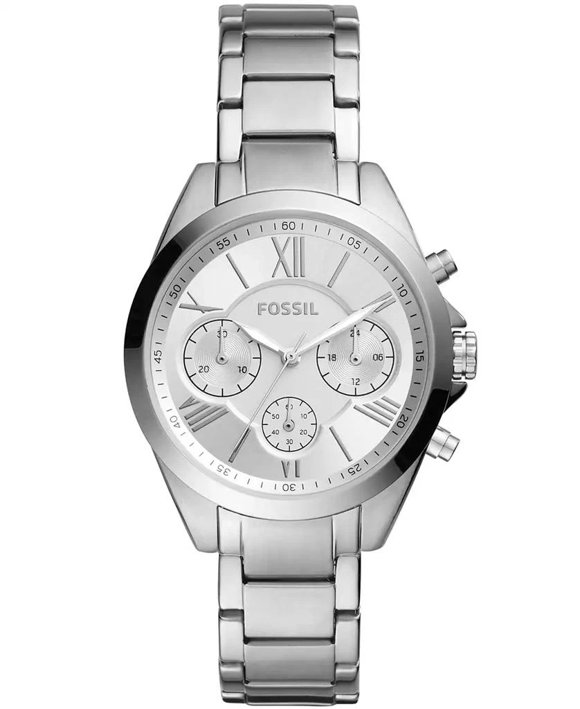 商品Fossil|Women's Modern Courier Chronograph Stainless Steel Silver-Tone Watch 36mm,价格¥1347,第1张图片