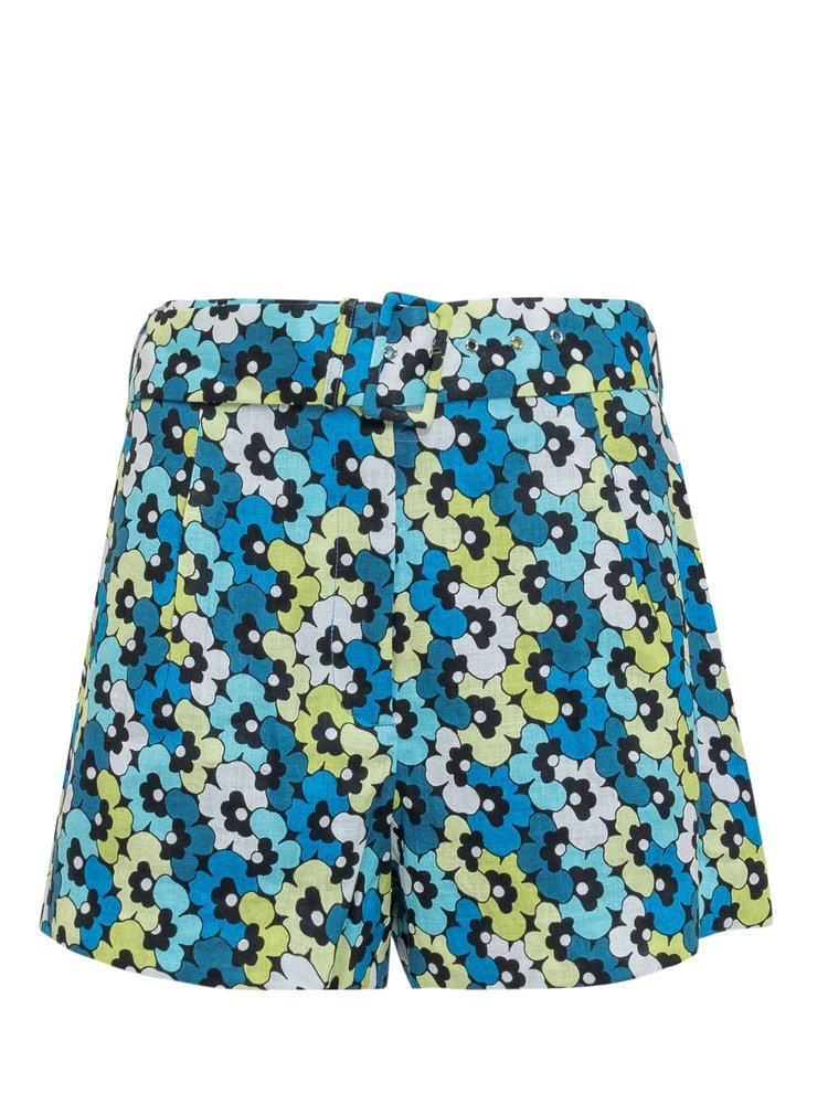 商品Michael Kors|Michael Michael Kors Belted Floral Print Shorts,价格¥692,第1张图片