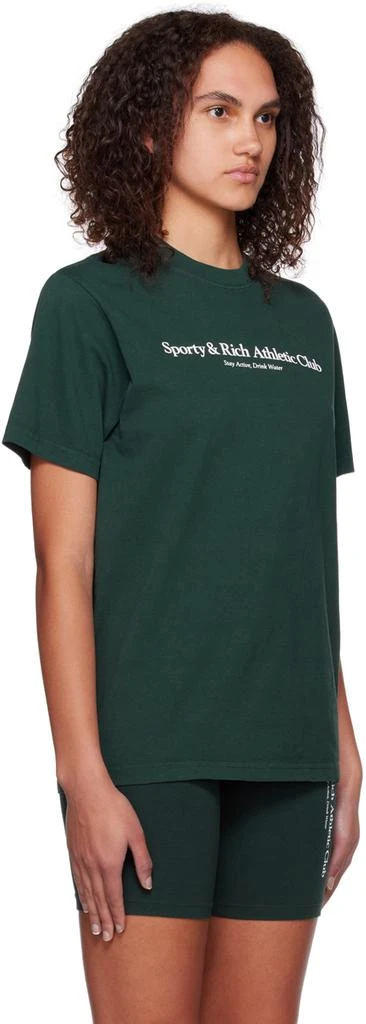 商品Sporty & Rich|Green 'Athletic Club' T-shirt,价格¥256,第2张图片详细描述