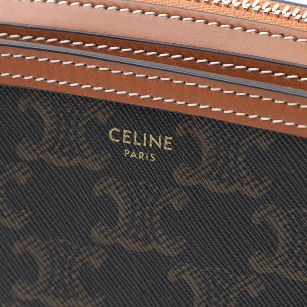 CELINE/赛琳 2020早春新款 Triomphe系列 棕色皮革拼接老花帆布复古腰包 192672-BZJ-04LU 商品