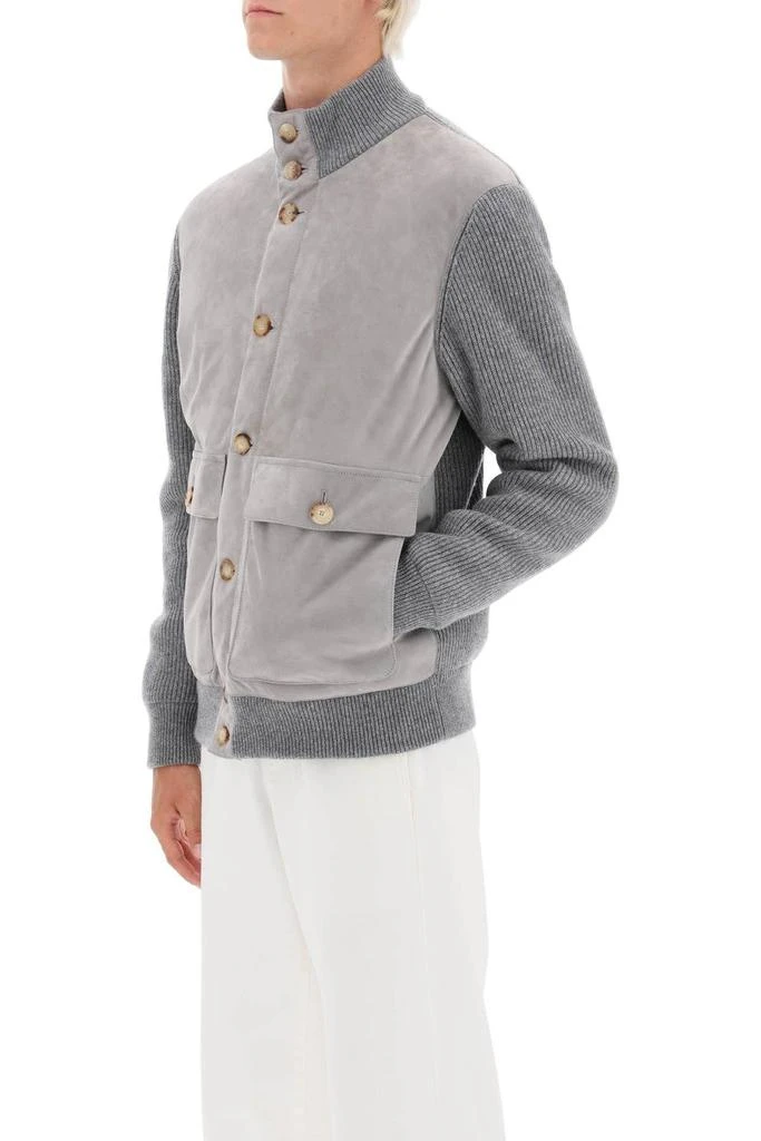 商品Brunello Cucinelli|Hybrid jacket in leather and cashmere,价格¥21033,第5张图片详细描述