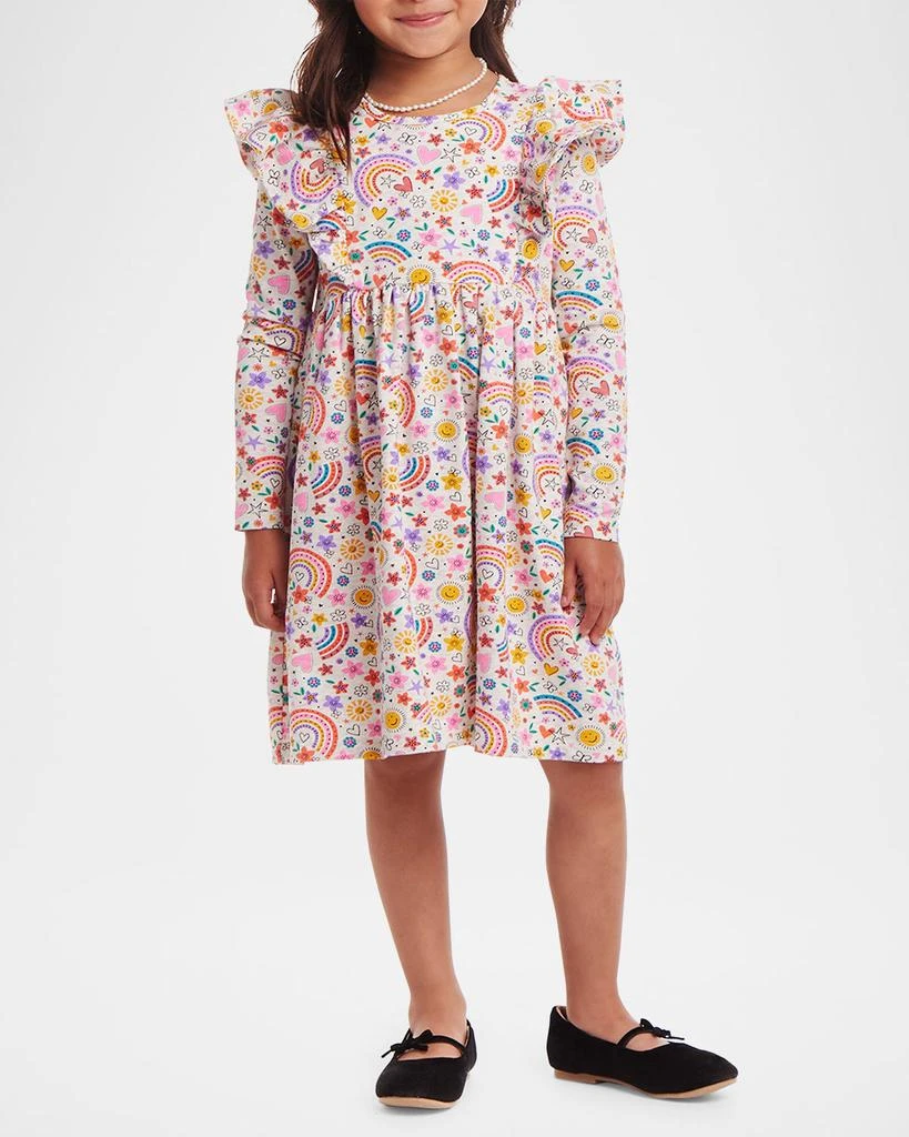 商品Andy & Evan|Girl's Printed Jersey Dress, Size 2T-6X,价格¥433,第3张图片详细描述