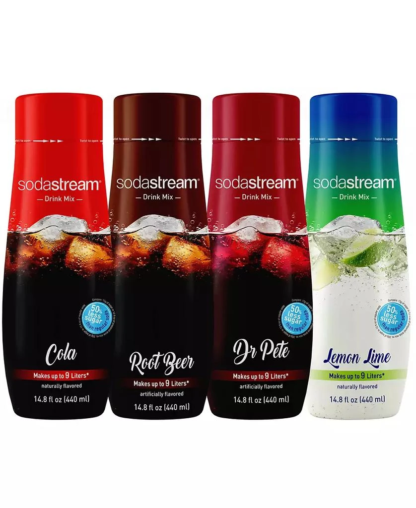 商品SodaStream|Fountain Style Variety Set of 4, 14.88 oz,价格¥193,第1张图片