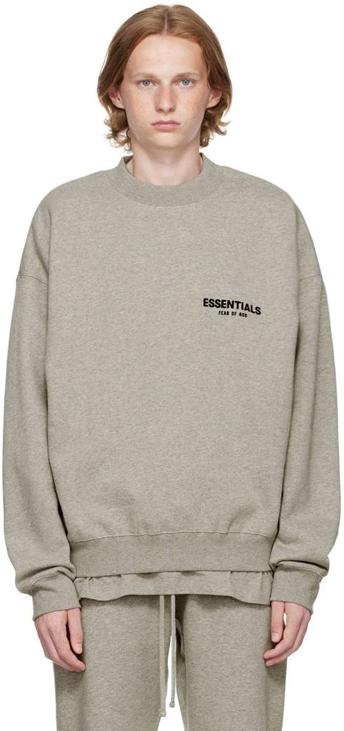 商品Essentials|Gray Crewneck Sweatshirt,价格¥599,第1张图片