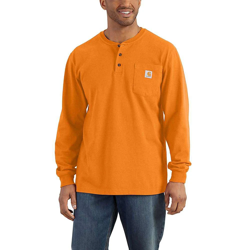 商品Carhartt|Carhartt Men's Workwear Pocket Long Sleeve Henley Top,价格¥248,第1张图片