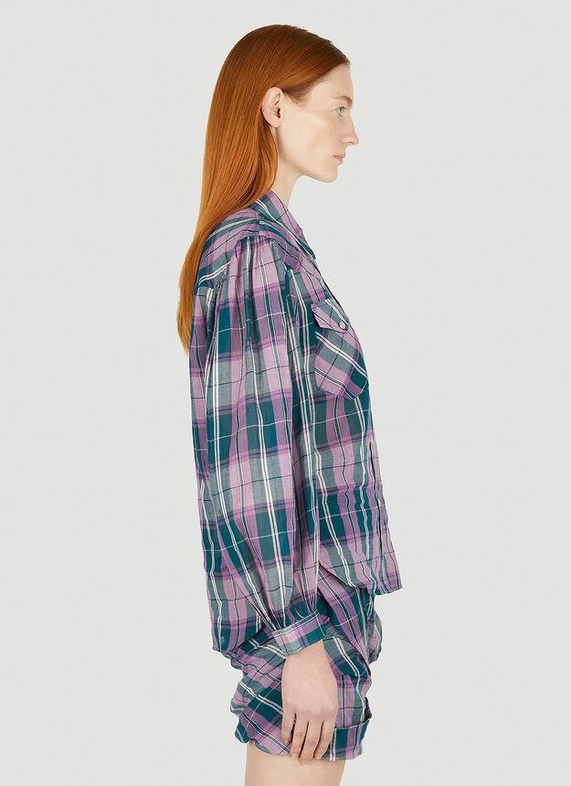 商品Isabel Marant|Bethany Puff Sleeve Shirt in Purple,价格¥1020,第3张图片详细描述