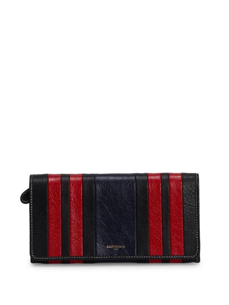 商品Balenciaga|Bazar Money Stripe Leather Pouch,价格¥2231,第1张图片