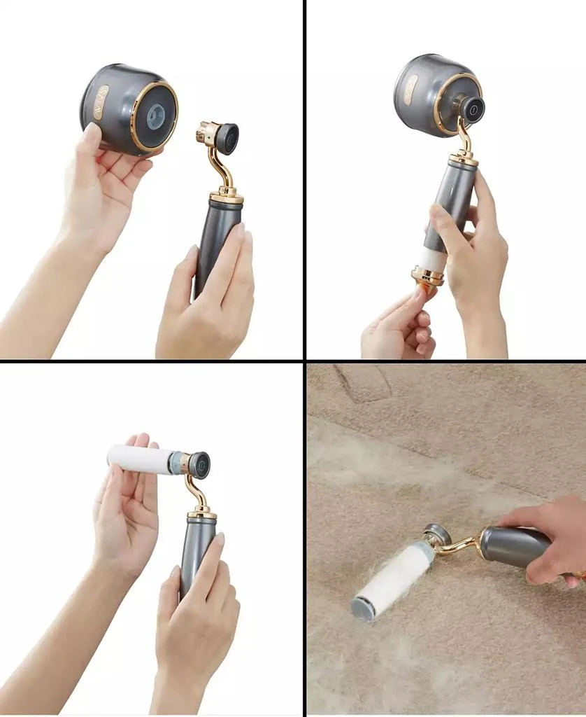 Retro Edition Duopress Handheld Steamer Iron and Fabric Shaver  Lint Roller Set Titanium 商品