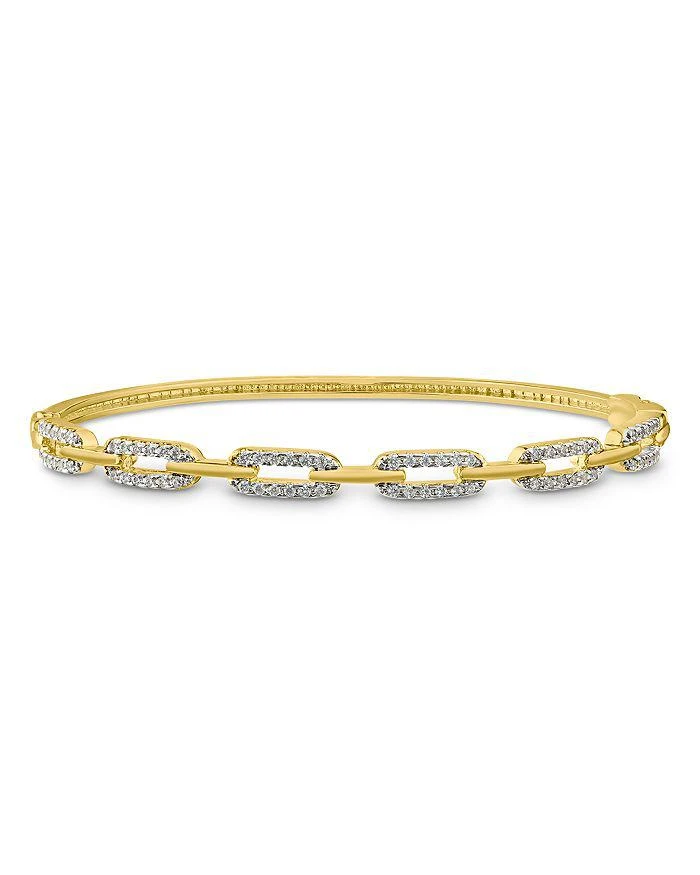 商品Kenneth Jay Lane|Pavé Link Bangle Bracelet in 14K Gold Plated,价格¥999,第1张图片详细描述